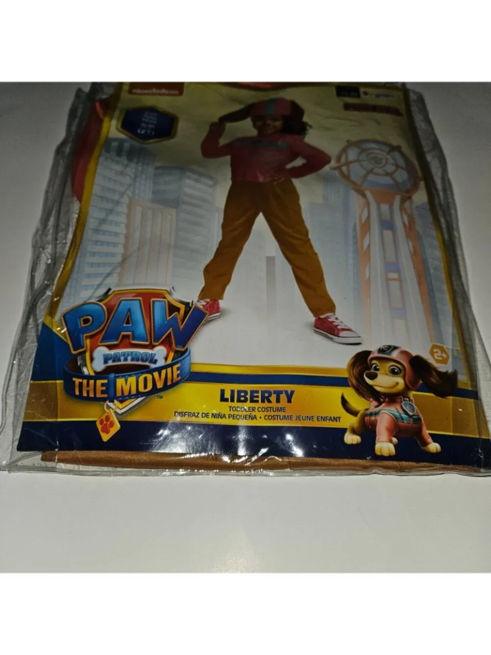 NEW Paw Patrol Liberty Halloween Costume Girls Toddler 2T Disguise Brown Pink